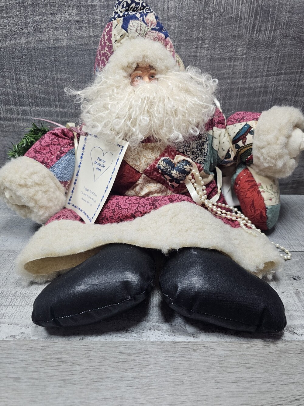 Boutique Santa Clause Handmade Christmas 1990s Vtg Artist Peggy Bonbrisco 18"